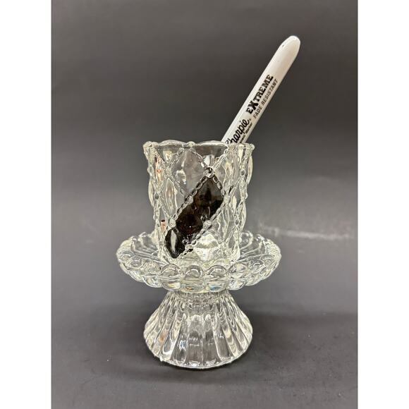 PartyLite Crystal Candle Holder Pair, Retired VTG Votive, Tealight or Tapers. - Picture 7 of 7